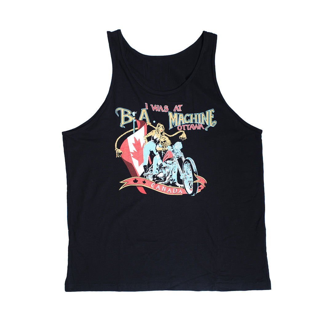 BA Machine Unisex Black Retro Tank Top