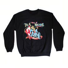 Load image into Gallery viewer, BA Machine Unisex Black Retro Crewneck Sweatshirt
