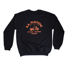 Load image into Gallery viewer, BA Machine Unisex Black Retro Crewneck Sweatshirt
