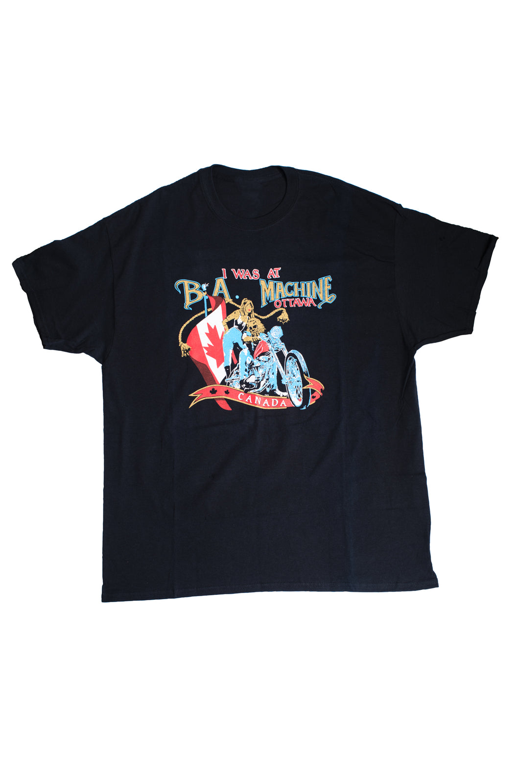 BA Machine Men's  Black Retro T-Shirt