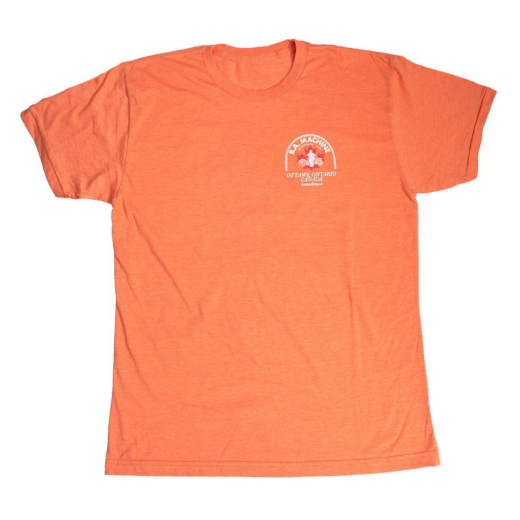 BA Machine Unisex Heather Orange Logo T-Shirt