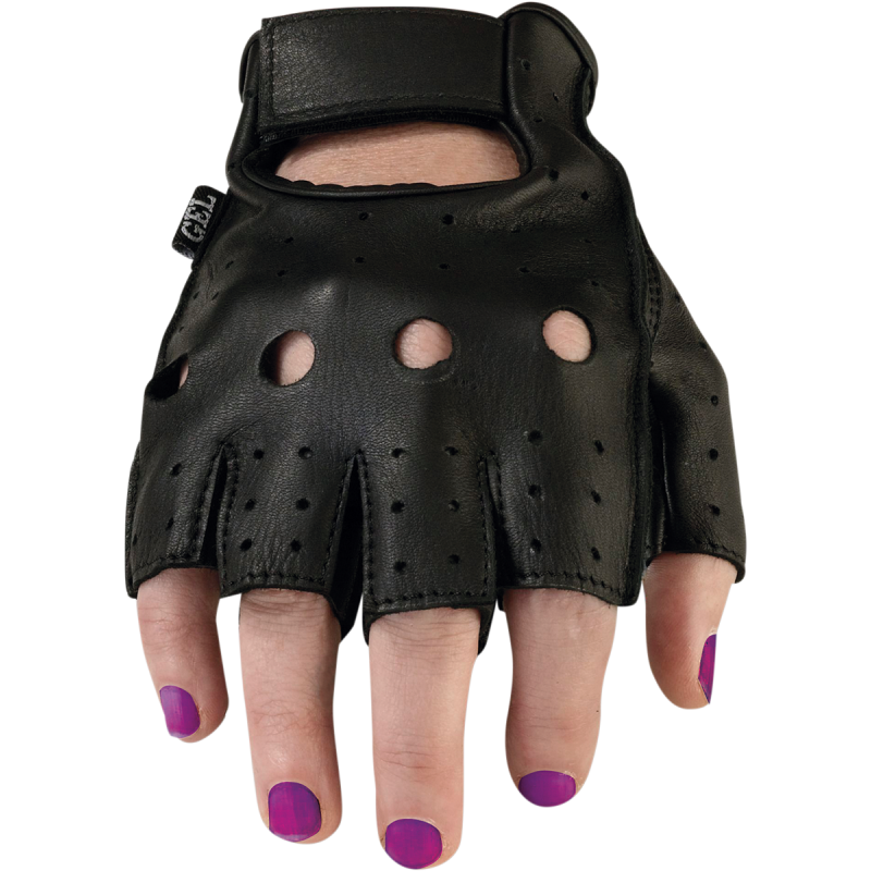 Z1R Women's Leather Fingerless Gloves