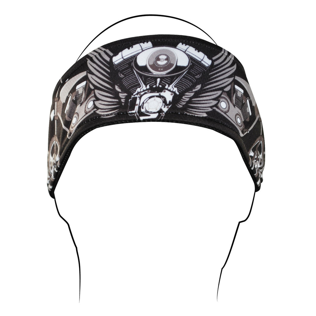 Zan V-Twin Wings Black Headband