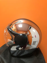Load image into Gallery viewer, Classic Aviator Chrome with Black Stripe 3/4&quot; Helmet
