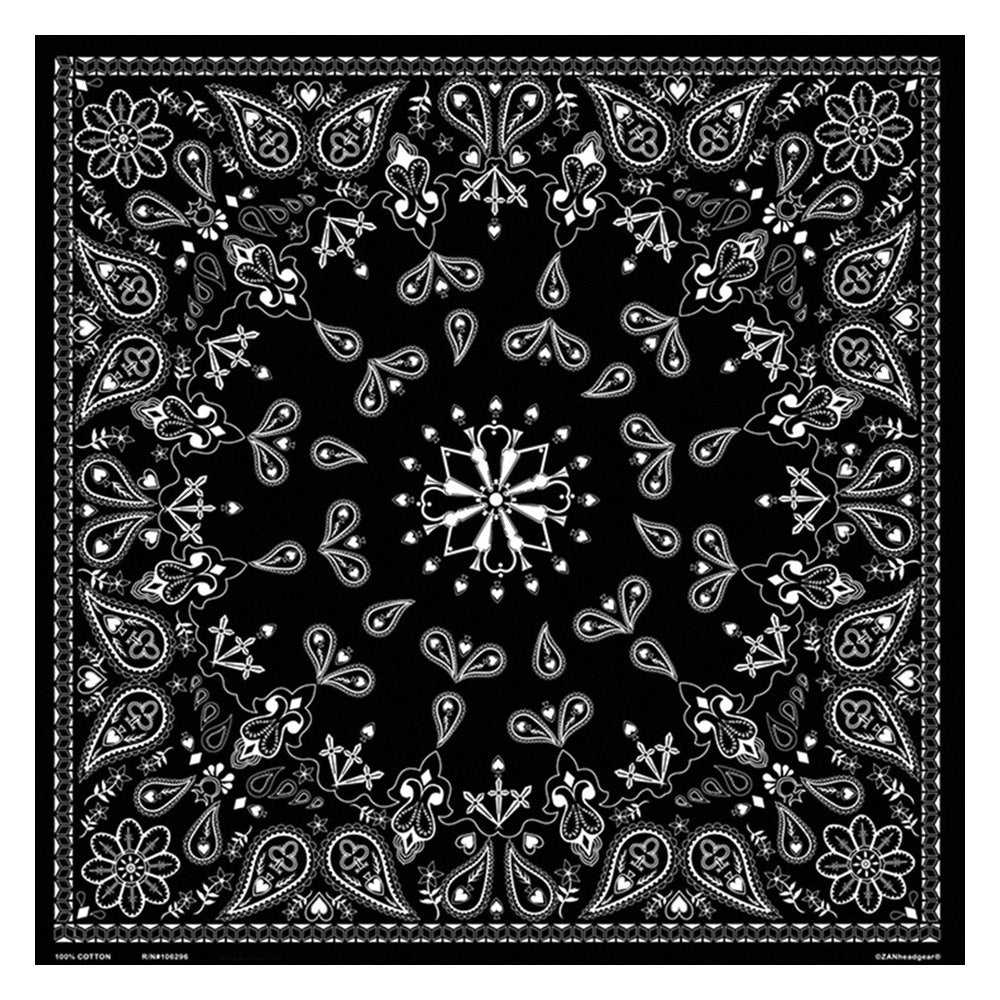 Zan B001 Black Paisley  22