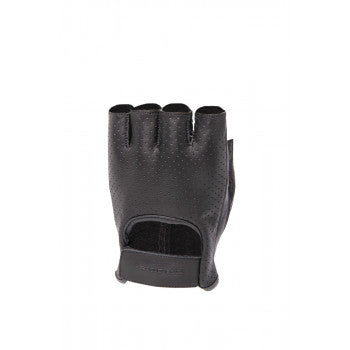 Roadkrome Men's Leather Perforated Fingerless Gloves
