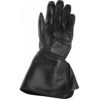 RoadKrome Women's Black Leather Gauntlet Gloves